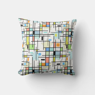 Stars on a chequered background. cushion