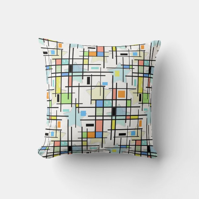 Stars on a chequered background. cushion (Front)