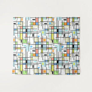 Stars on a chequered background. tapestry