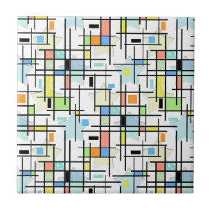 Stars on a chequered background.  tile