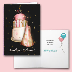 Stars on Black Birthday Images Card