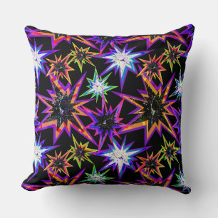 Stars on black . cushion
