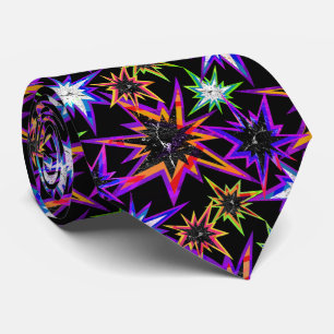 Stars on black, stars . tie