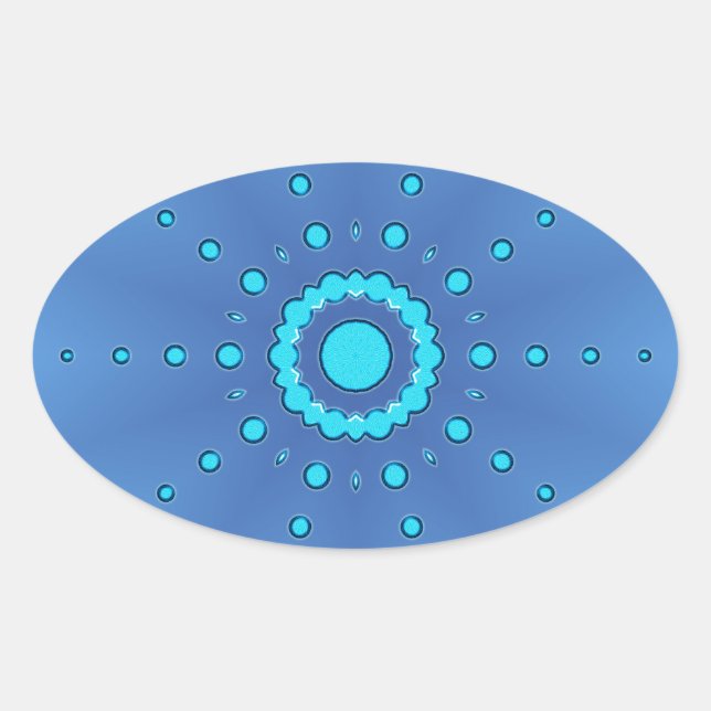 Stars on Blue #1 Oval Sticker (Front)