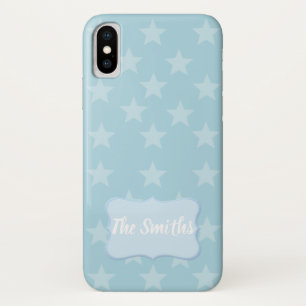 Stars on Blue Monogram or Name Custom Case-Mate iPhone Case