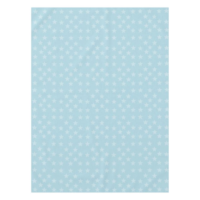 Stars on Blue Monogram or Name Custom Tablecloth (Front)