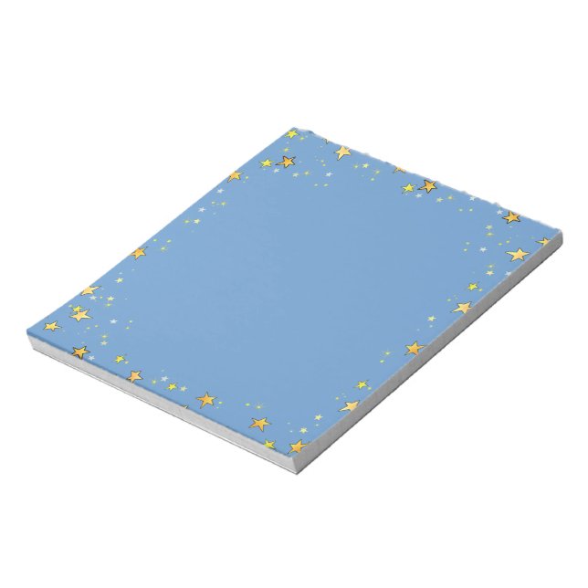 Stars on Blue Notepad (Rotated)