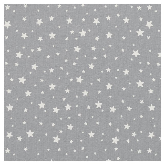 Stars on Dark Grey Fabric (Close Up)