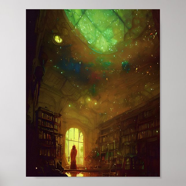 Stars on library ceiling poster (Front)