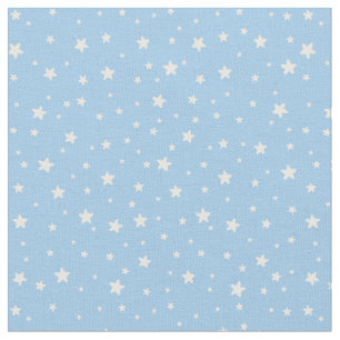 Stars on Light Blue Fabric