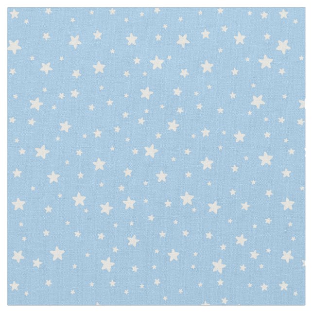 Stars on Light Blue Fabric (Close Up)