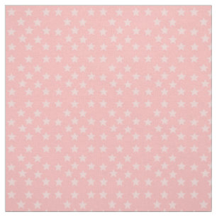 Stars on Pink Monogram or Name Custom Fabric