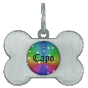 Stars on Rainbow Pet Tag