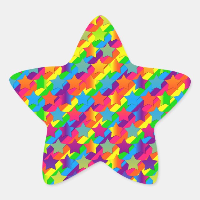 Stars on Stripes-Star Shaped Stickers (Front)
