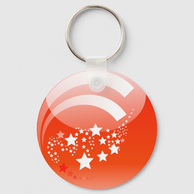 Stars Orange Key Chain (Front)