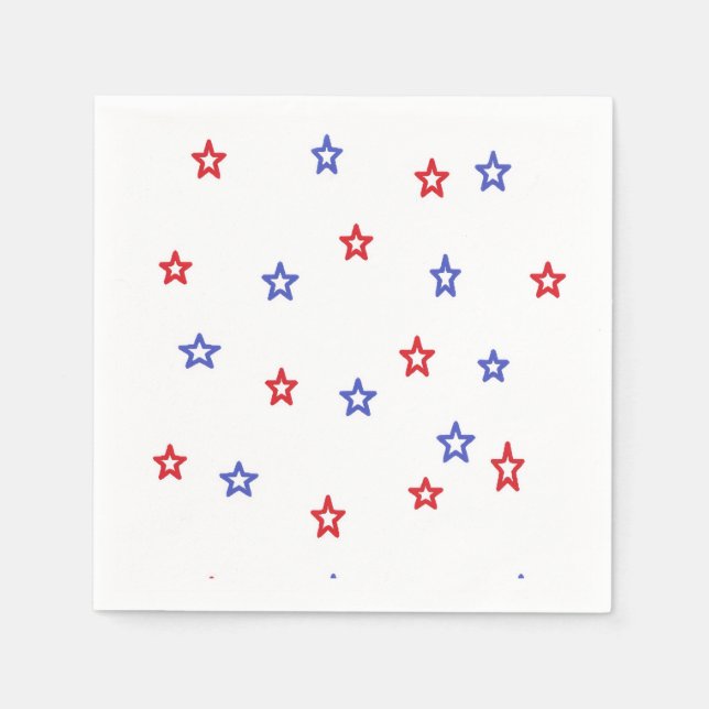 Stars Patriotic Party  Napkin (Front)
