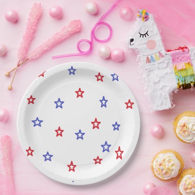 Stars Patriotic Party  Paper Plate (Party)