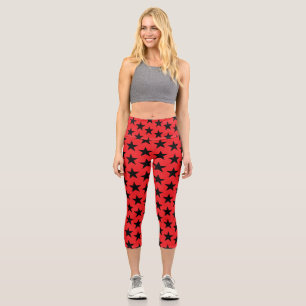 Stars Pattern 10 Capri Leggings
