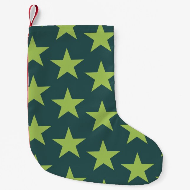 Stars Pattern 17 Small Christmas Stocking (Front)