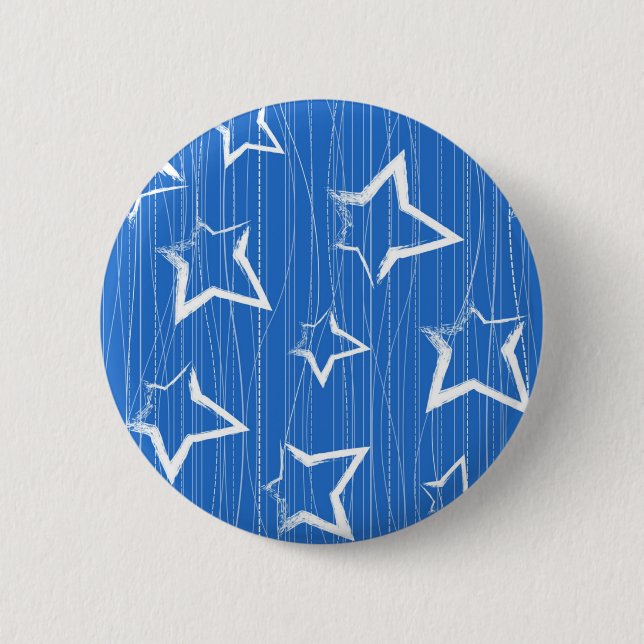 Stars pattern 6 cm round badge (Front)