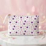 Stars pattern accessory pouch<br><div class="desc">Purple and pink stars pattern different sizes on white background</div>