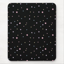 Stars Pattern Black and Pastel Colours 