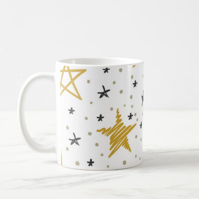 Stars pattern coffee mug (Left)