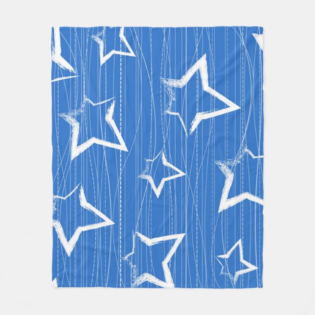 Stars pattern fleece blanket (Front)