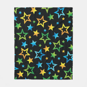 Stars pattern fleece blanket