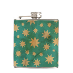 Stars pattern hip flask