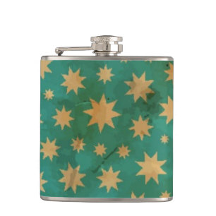 Stars pattern hip flask