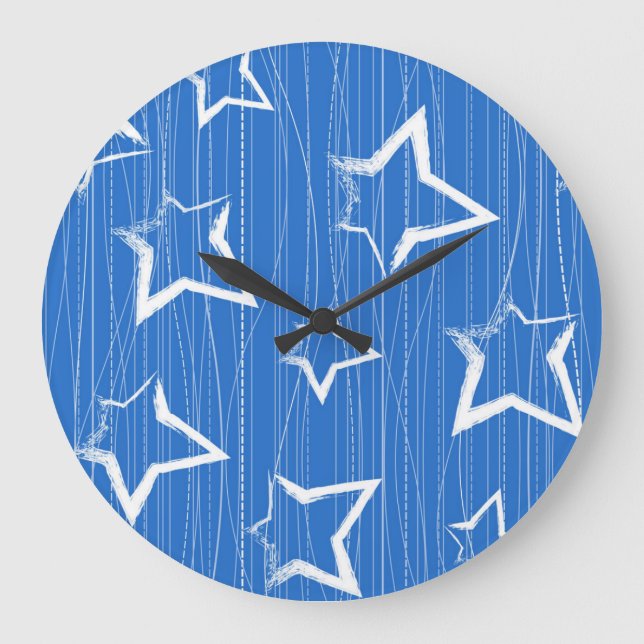 Stars pattern large clock (Front)