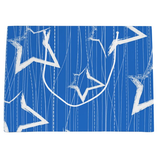 Stars pattern large gift bag (Front)