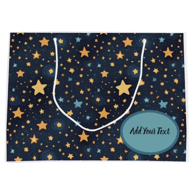 Stars pattern large gift bag (Front)