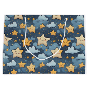 Stars pattern large gift bag