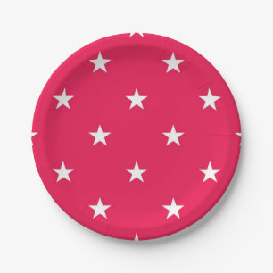 Stars pattern paper plate