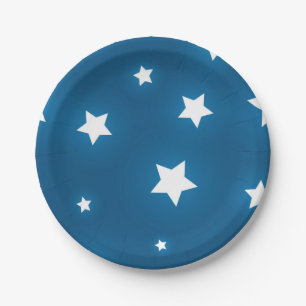 Stars pattern paper plate