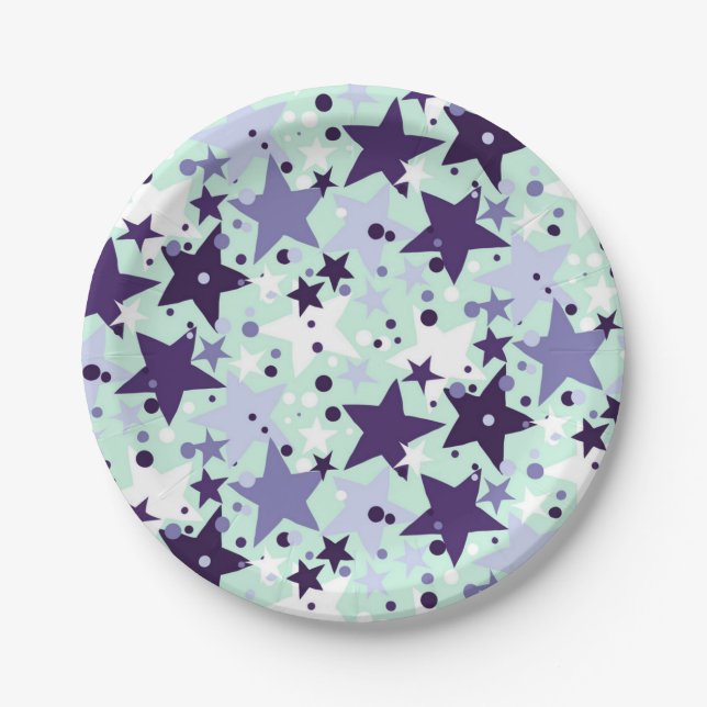 Stars pattern paper plate (Front)