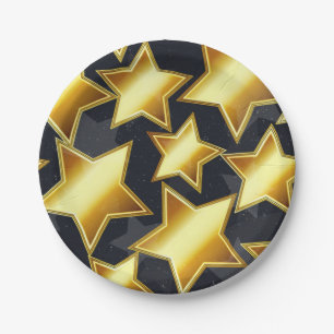 Stars pattern paper plate