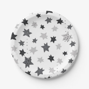 Stars pattern paper plate
