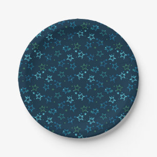 Stars pattern paper plate