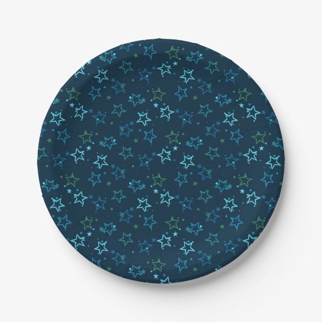 Stars pattern paper plate (Front)
