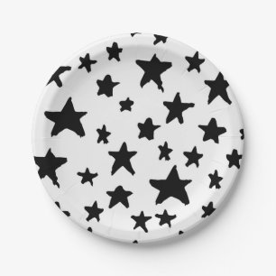 Stars pattern paper plate