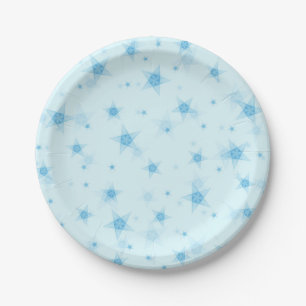 Stars pattern paper plate