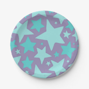 Stars pattern paper plate