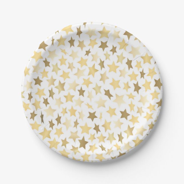 Stars pattern paper plate (Front)