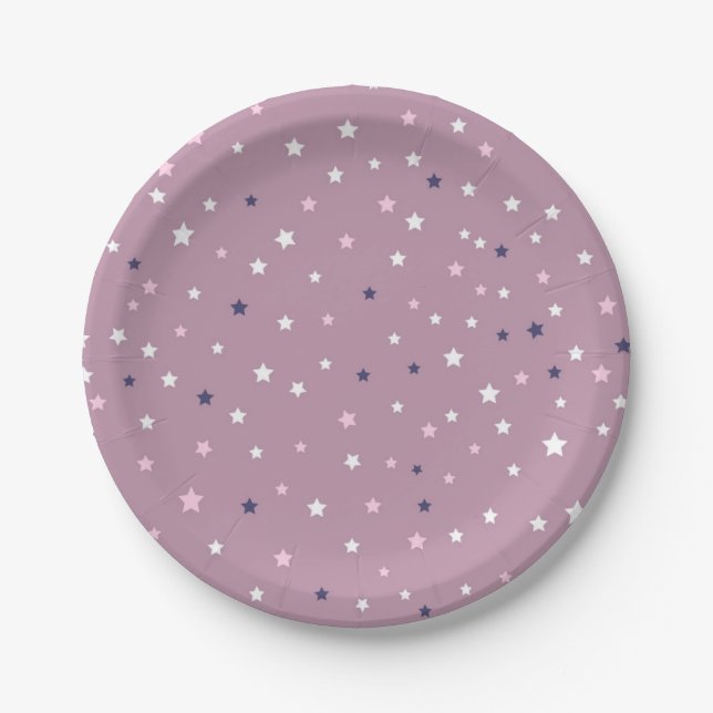 Stars pattern paper plate (Front)