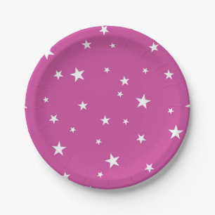 Stars pattern paper plate