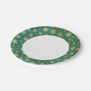 Stars pattern paper plate