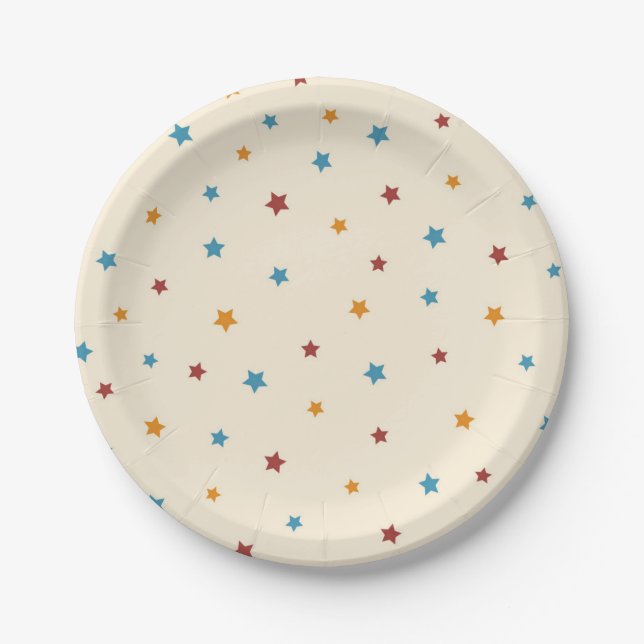 Stars pattern paper plate (Front)